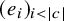 left parenthesis e Subscript i Baseline right parenthesis Subscript i less than StartAbsoluteValue c EndAbsoluteValue