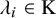 lamda Subscript i Baseline element of normal upper K