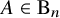 upper A element of normal upper B Subscript n