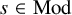 s element of upper M o d