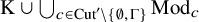 normal upper K union union Underscript c element of upper C u t prime minus StartSet normal empty set comma normal upper Gamma EndSet Endscripts upper M o d Subscript c