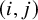 left parenthesis i comma j right parenthesis