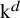 normal k Superscript d