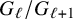 upper G Subscript script l Baseline divided by upper G Subscript script l plus 1