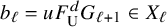 b Subscript script l Baseline equals u upper F Subscript normal upper U Superscript d Baseline upper G Subscript script l plus 1 Baseline element of upper X Subscript script l