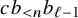 c b Subscript less than n Baseline b Subscript script l minus 1