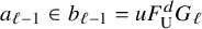 a Subscript script l minus 1 Baseline element of b Subscript script l minus 1 Baseline equals u upper F Subscript normal upper U Superscript d Baseline upper G Subscript script l