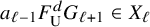 a Subscript script l minus 1 Baseline upper F Subscript normal upper U Superscript d Baseline upper G Subscript script l plus 1 element of upper X Subscript script l