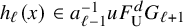 h Subscript script l Baseline left parenthesis x right parenthesis element of a Subscript script l minus 1 Superscript negative 1 Baseline u upper F Subscript normal upper U Superscript d Baseline upper G Subscript script l plus 1