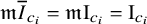 German m upper I overbar Subscript c Sub Subscript i Baseline equals German m normal upper I Subscript c Sub Subscript i Baseline equals normal upper I Subscript c Sub Subscript i