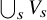 union Underscript s Endscripts upper V Subscript s