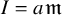 upper I equals a German m