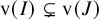 normal v left parenthesis upper I right parenthesis subset of or not equals normal v left parenthesis upper J right parenthesis