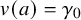 v left parenthesis a right parenthesis equals gamma 0