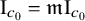 normal upper I Subscript c 0 Baseline equals German m normal upper I Subscript c 0