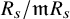upper R Subscript s Baseline divided by German m upper R Subscript s