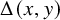 normal upper Delta left parenthesis x comma y right parenthesis