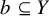 b subset of or equal to upper Y