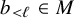 b Subscript less than script l Baseline element of upper M