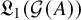 German upper L 1 left parenthesis script upper G left parenthesis upper A right parenthesis right parenthesis