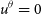 u Superscript theta Baseline equals 0