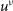 u Superscript nu
