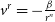 v Superscript r Baseline equals minus StartFraction beta Over r Superscript n Baseline EndFraction