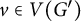 v element of upper V left parenthesis upper G Superscript prime Baseline right parenthesis
