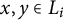 x comma y element of upper L Subscript i Baseline