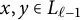 x comma y element of upper L Subscript script l minus 1 Baseline