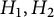 upper H 1 comma upper H 2