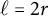 script l equals 2 r