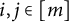 i comma j element of left bracket m right bracket