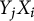 upper Y Subscript j Baseline upper X Subscript i