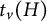 t Subscript v Baseline left parenthesis upper H right parenthesis