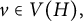 v element of upper V left parenthesis upper H right parenthesis comma