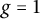 g equals 1