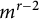 m Superscript r minus 2
