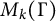 upper M Subscript k Baseline left parenthesis normal upper Gamma right parenthesis