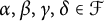 alpha comma beta comma gamma comma delta element of script upper F