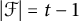 StartAbsoluteValue script upper F EndAbsoluteValue equals t minus 1