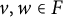 v comma w element of upper F