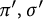 pi prime comma sigma prime