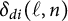 delta Subscript d i Baseline left parenthesis script l comma n right parenthesis