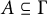 upper A subset of or equal to normal upper Gamma