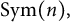 upper S y m left parenthesis n right parenthesis comma
