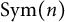 upper S y m left parenthesis n right parenthesis