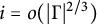 i equals o left parenthesis StartAbsoluteValue normal upper Gamma EndAbsoluteValue Superscript 2 divided by 3 Baseline right parenthesis
