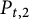 upper P Subscript t comma 2