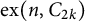 ex left parenthesis n comma upper C Subscript 2 k Baseline right parenthesis